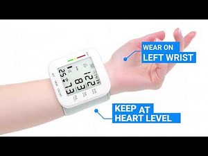 MMIZOO Blood Pressure Monitor Wrist Bp Monitor Large LCD Display Blood Pressure Machine Adjustable