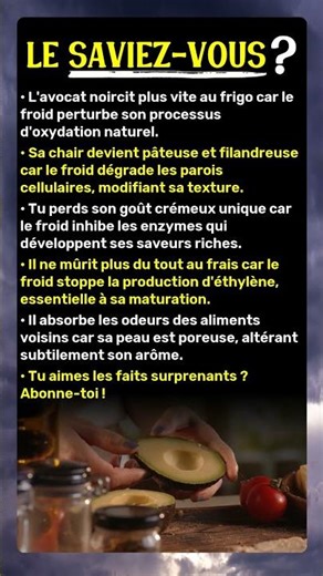 Tu Gâches l'Avocat en le Conservant au Frigo
