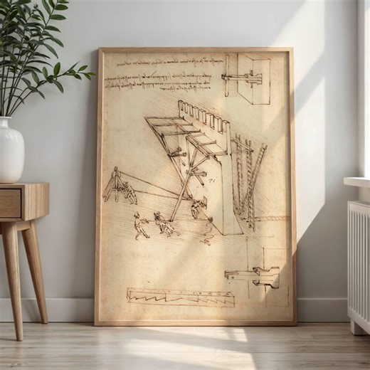 Codex Atlanticus Folio av Leonardo da Vinci: Renässans ingenjörsstudie - Etsy Sverige