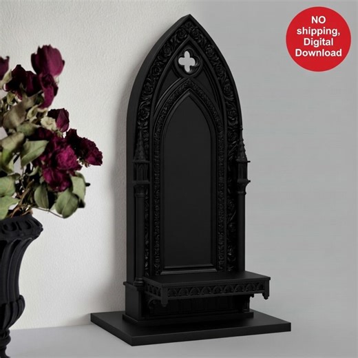 Gothic Cathedral Shelf STL File, Gothic Home Decors, 3D Print Files, Vintage Decor - Etsy