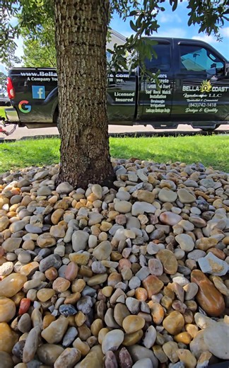 We can help you revitalize your flower beds by adding vibrant rocks, eliminating the annual need for mulch replacement. Our professional installation services include thorough debris removal, weed fabric application, ensuring a clean and efficient outcome. Feel free to contact us to discuss your upcoming landscape or hardscape project🪴🧱 | Bella Coast Landscape, LLC