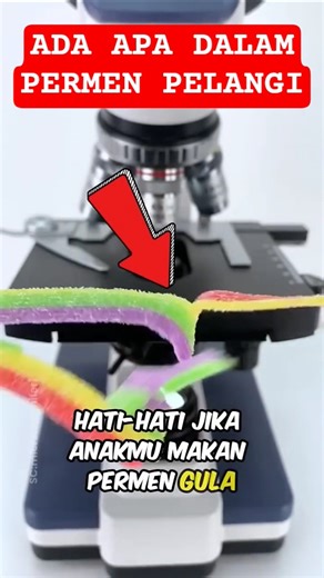 Zoom Permen Gula Pelangi #trending #trendingshorts #microscope #viral #viralvideo #fyp #subscribe