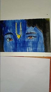 Krishna ji ki eyes ki drawing🙏...#radheradhe #krishnadrawing #oilpainting #oilpasteldrawing