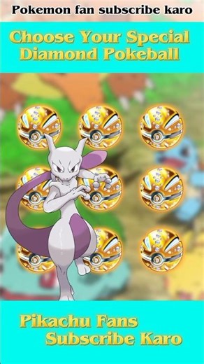 Choose Your Special Diamond Pokeball | Hindi | #pokemon #pokemonshorts #pikachu