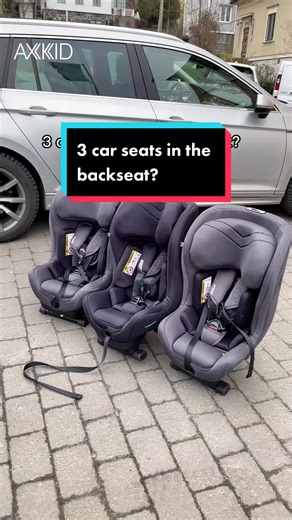 Maximizing Space: Three AXKID Minikid Rear-Facing Car Seats Setup