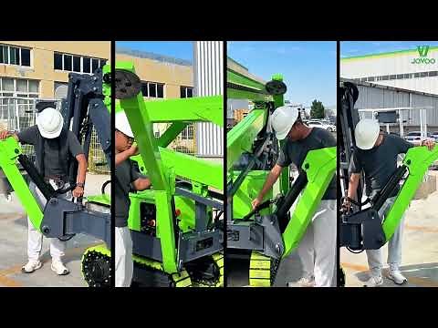 JOVOO S16 Crawler Spider Boom Lift Operation Video