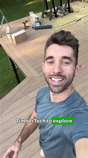 The big deck glow up 🤩⁣ ⁣ When we first bought our home last year, the deck was a mess but had so