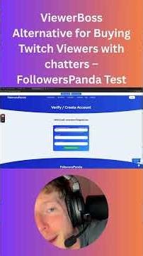 ViewerBoss Alternative? FollowersPanda Twitch Viewers Test #shorts