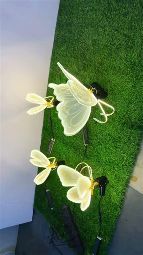 Custom 3D Acrylic LED Butterfly Light | Dynamic Freestanding Lamp for Outdoor Weddings & Events