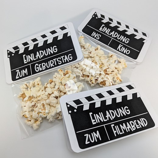 PDF Druckvorlage Einladung Geburtstag, Kino, Filmabend, Einladungskarte Kinobesuch mit Popcorn zum selber basteln, Kindergeburtstag - Etsy.de