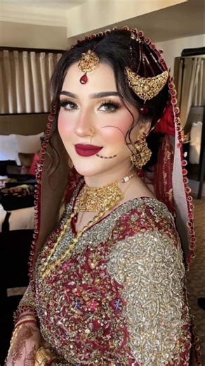 Beautiful nd Elegant Pakistani Wedding Barat Make-up Ideas/Latest Party Wear #shortsfeed #shorts