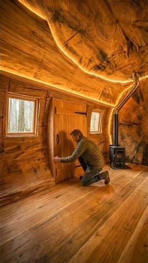creating a wooden house in the jungle to survive 🤯