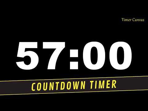 ⏳ 57-Minute Silent Countdown Timer | Cuckoo Alarm & Black Screen