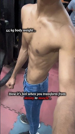 Insane skinny to muscle transformation .