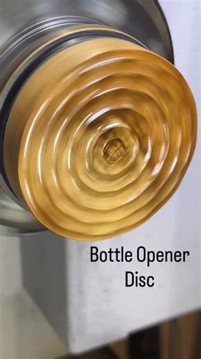 John Milner on Instagram: "Brick Pattern Oak Bottle Opener Disc Practicing with pumping bricks and made this little bottle opener. Finished with hard wax oil. 🍂 #jfrmilner #woodturner #woodturning #ornamentalturning"