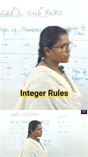 Integer Rules #maths #education #easy learning