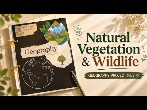 Natural Vegetation & Wildlife Project File 🌿📚 | CBSE Geography Holiday Homework