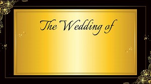 luxury golden wedding floral ornament