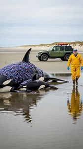 1M views · 10K reactions | A stranded Orca and its calf are saved from a deadly squid attack by a brave marine biologist. | Paul & Friends | Facebook
