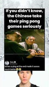 If you didn't know, the Chinese take their ping pong games seriously