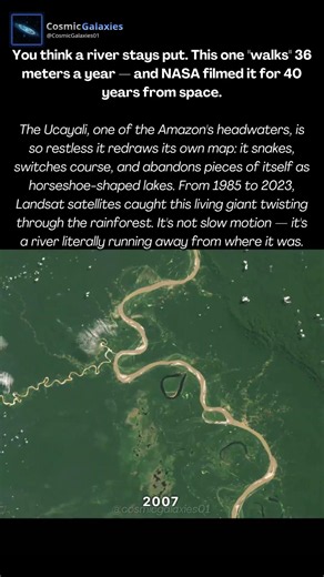 NASA filmed a river "walk" for 40 years 🌎🐍