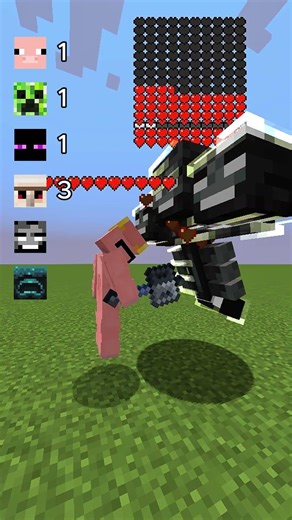 mace vs mobs in minecraft, height = 13 #minecraft #battle