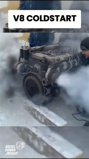 V8 Coldstart #coldstart #automobile #diesel #dieselpower #dieselengine