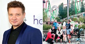 Jeremy Renner treats his family to fun-filled theme park adventure after recovering from accident