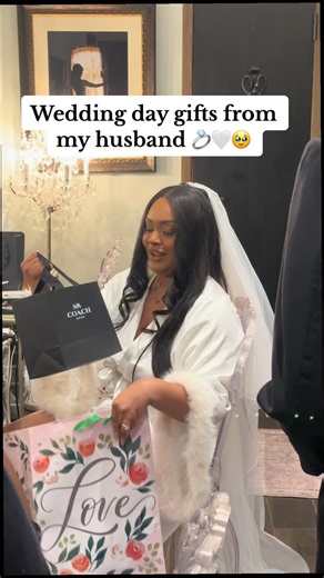 Yall this man gifted me a pacifier! What that mean 🤣 🍼 #weddingday #weddingdaygifts