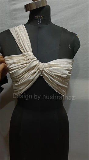 One shoulder drape top #shortvideo #drape #fashion #short #shorts #designernushratnaz