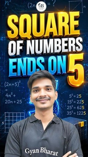Maths Magic: Square Trick for Numbers ending with 5 🔥#shorts