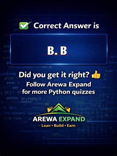 Python Quiz epi 28 #LearnPython #arewa__tiktok #webdeveloper #nigeria #coding