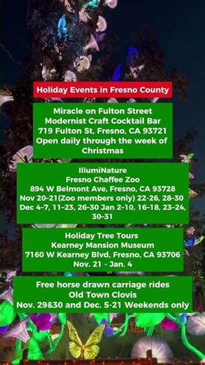 Things to Do This Holiday Season | Fresno County #travel #californiaroadtrip