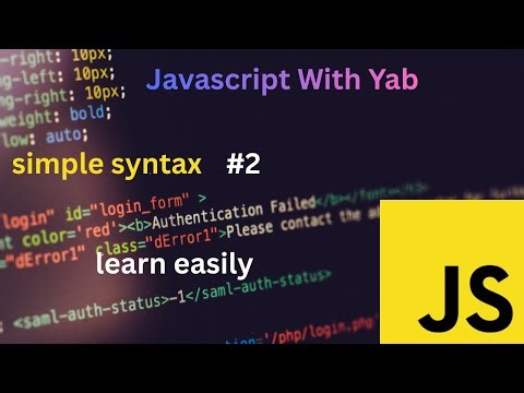 javascript Tutorial part 2 Simple syntax on js by Amharic