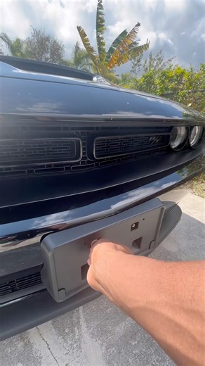 Front License Plate Delete❌ #hemi #srtaddicts #srt #mopar #hellcat #supercharger #hellcatdaily