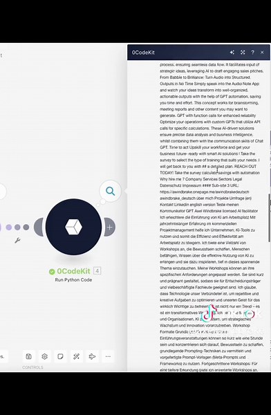 Combine the best of 2 worlds python code in a make.com automation. Meet 0CodeKit that brings python (and others) into make.com to seamlessly integrate into your automations. #ai #gpt #artificialintelligence #machinelearning #python #app