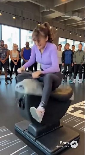 Gym Rodeo Machine Freaks Out! Crowd Loses It. 😅💦🐎