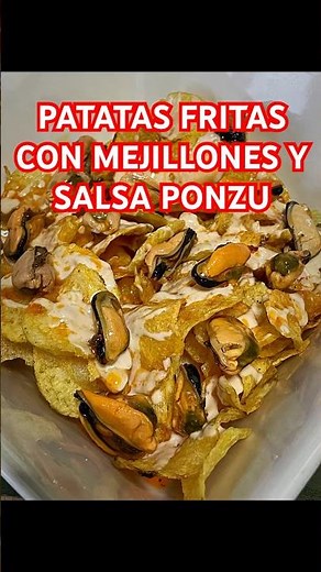 The ultimate appetizer: fries with mussels and ponzu sauce