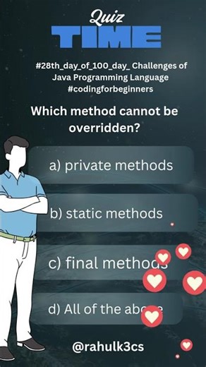 #27th_day_of_100_day_ Challenges of Java Programming Language #cdingforbeginners