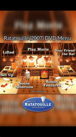 Kevin Morris💙 on Instagram: "Ratatouille (2007) DVD Menu| . . . #ratatouille #nostalgia #disneypixar #dvdmenu #childhoodmemories #2000sthrowback #childhood #2000sdisney #2000snostalgia"