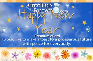 New year animated card - New Year, ecards