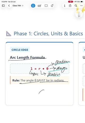 ARC LENGTH FORMULA | TRIGONOMATRY | CLASS 11th| NCERT | V1
