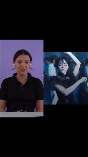 Millie Bobby Brown Reacts To Wednesday Addams Dance | #wednesday