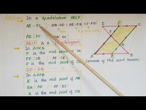 Q5- Ex8.2- Ncert-In a parallelogram ABCD, E and F are the mid-points of sides AB and CD- Class9