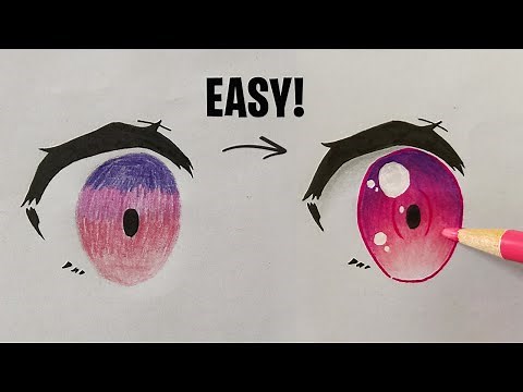 HOW TO COLOR ANIME EYES WITH PENCILS | Important Tips for Beginners