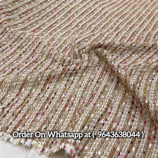 The Ultimate Textured Fabric | Classic Tweed #DesignerFabric #Jacketfabric #trending #tweedfabric