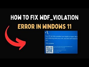How to Fix WDF VIOLATION Error in Windows 11