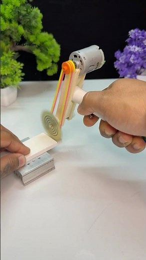 Mini Cutter machine with Dcmotor #experiment #dcmotor #motorbuilding #diy #tech #motor