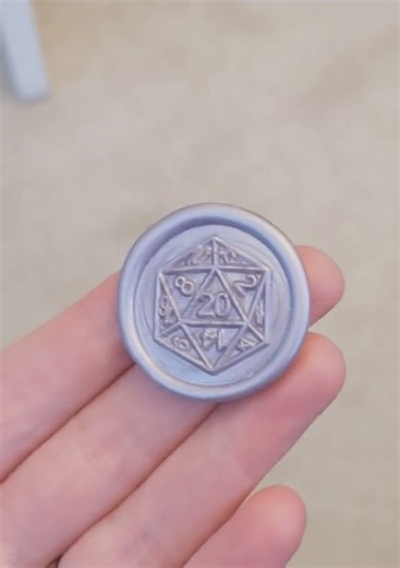 Handmade D20 Peel and Stick Wax Seals: D&D Invitation Wedding Seals - Etsy