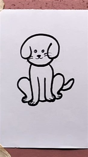 Easy Dog Drawing #drawing #howtodraw #shorts